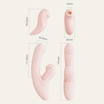 Sucking Push Blasting Heating Vibrator