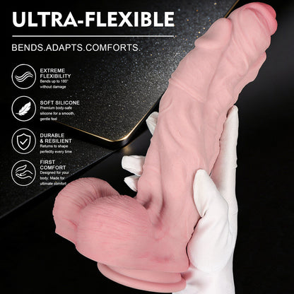Xinghaoya Fantasy Dildo - Muscular Textured Realistic Silicone Dildo with Strong Suction Cup