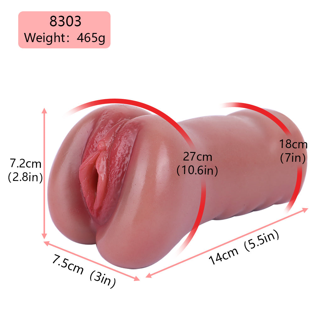 Lifelike Pussy Pocket Men Masturbation Cup - Life Size Silicone Vagina Male Sex Toys