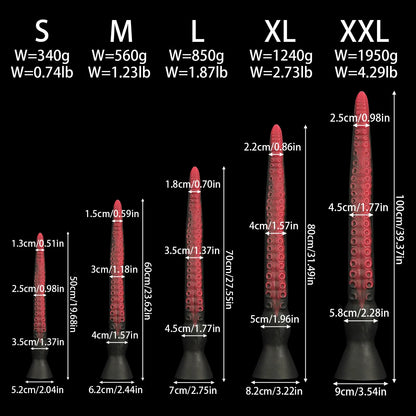 Deep Realm  Extra-Long Spiral Suction Dildo