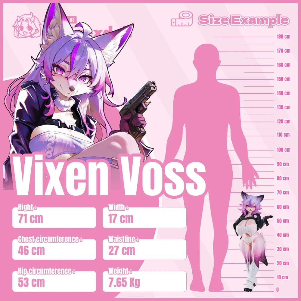 Vixen Voss: Premium Fox Girl Furry Sex Doll (Medical Silicone)