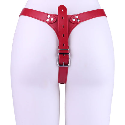 The Rainbow Shell Chastity Set (Red Harness Edition)