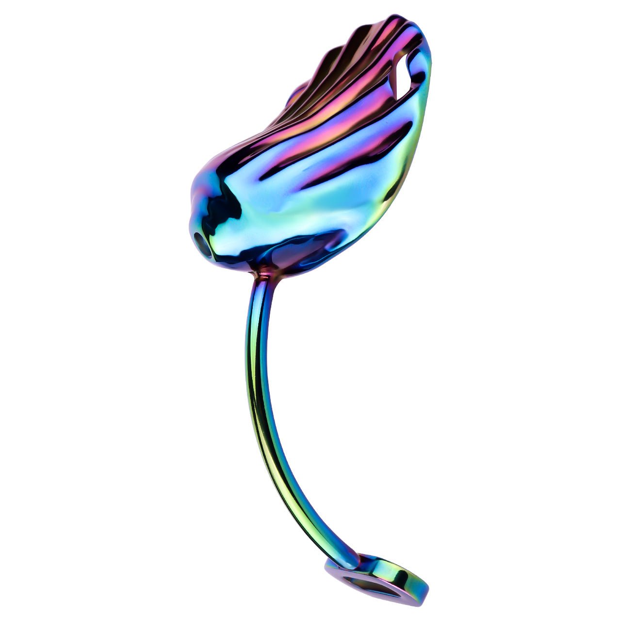 The Rainbow Shell Chastity Set (Red Harness Edition)