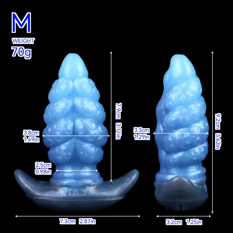 Fantasy Silicone Tentacle Butt Plug Dildo – Anchor-Base Strap-On Tool with Deep-Sea Aesthetic