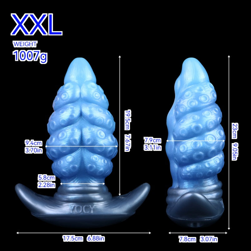 Fantasy Silicone Tentacle Butt Plug Dildo – Anchor-Base Strap-On Tool with Deep-Sea Aesthetic