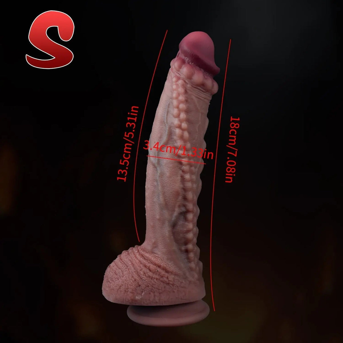 Heat Fit – Wearable Heated Beaded Dildo with Suction Cup