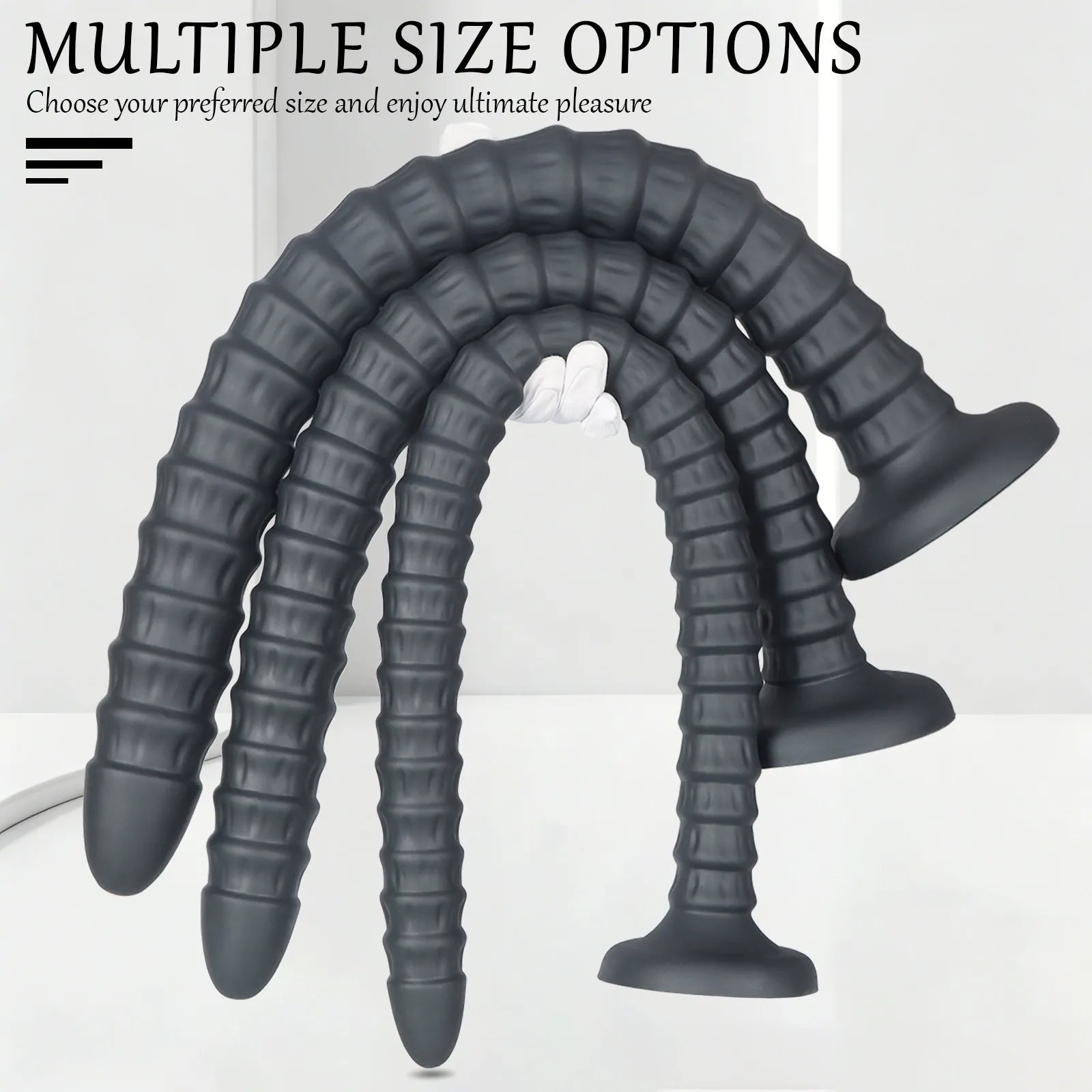 Spiral Penetrator Extra-Long Suction Dildo
