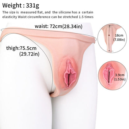 Realistic Wearable Silicone Vagina Pants
