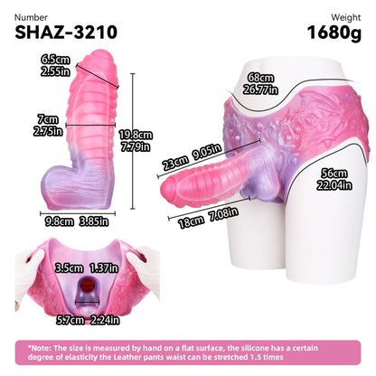 Fantasy Monster Silicone Sheath Underwear - Penis Sleeeve Extender Pant for Enhanced Size